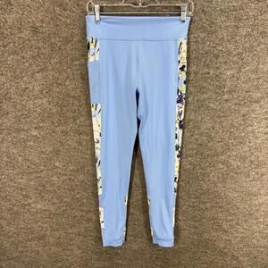 Tek Gear Activewear Leggings Girls XL Blue Tie Dye Capri Mid Rise Skinny Pull On